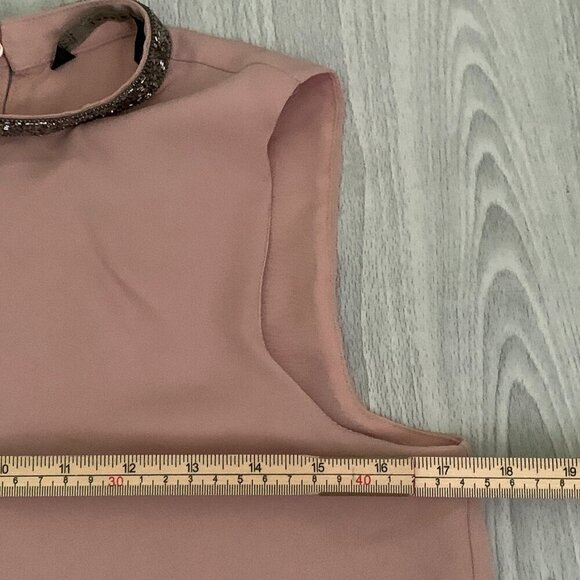 Zara Sleeveless Tiered Blouse with Beaded Collar - Picture 13 of 14